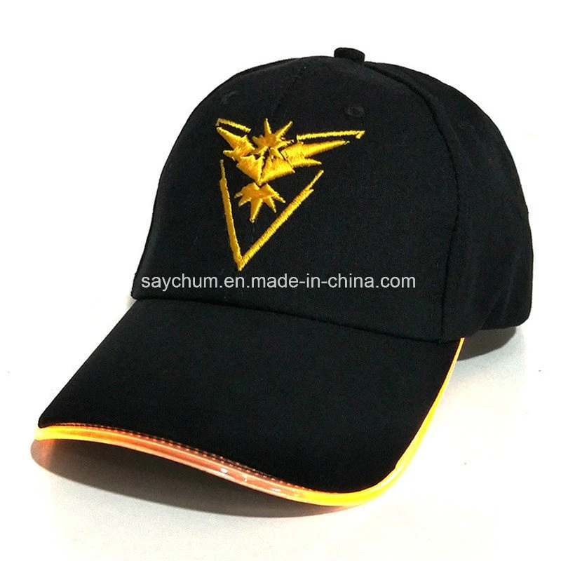 Custom Logo Baseball Cap Pocket Game Theme LED Optical Cap Pocket Monster Luminous Hat