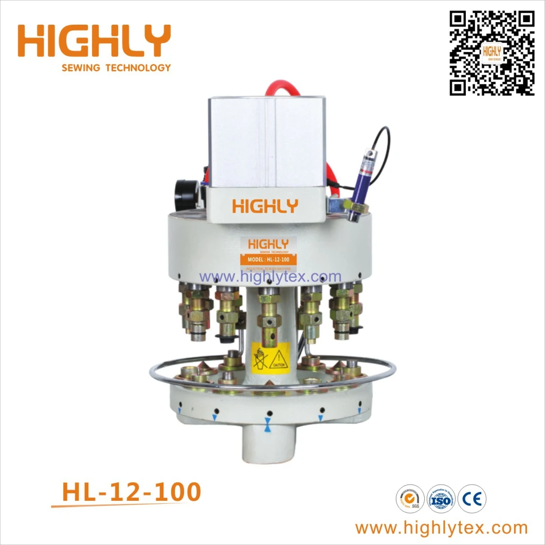 Hl-12-100 Security Twelve Heads Pneumatic Button Attaching Machine