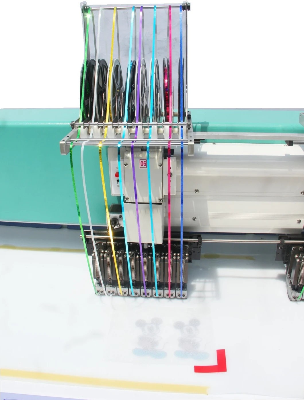 6 Heads 8 Color T Shirt Sewing Embroidery Machine Prices Hot Fix Sequin Computerized Embroidery Machine