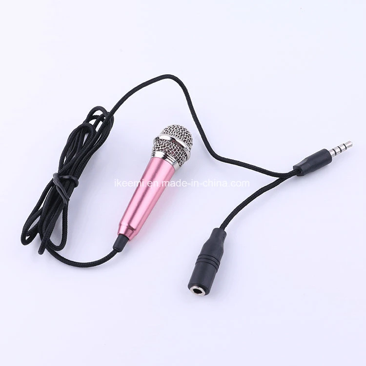 Mini Condenser Microphone Karaoke Voice Recording Mobile Phone Computer Sing Miniature Mic Microphone