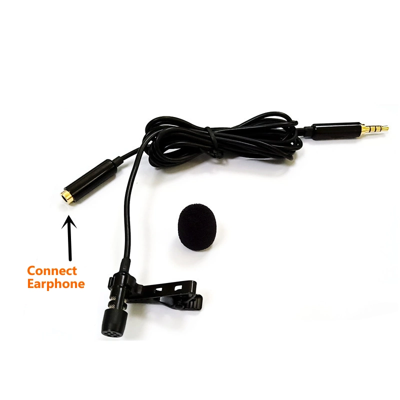 Hot Sale Studio 3.5mm Plug Lavalier Mic Record Microphone Clip Mic