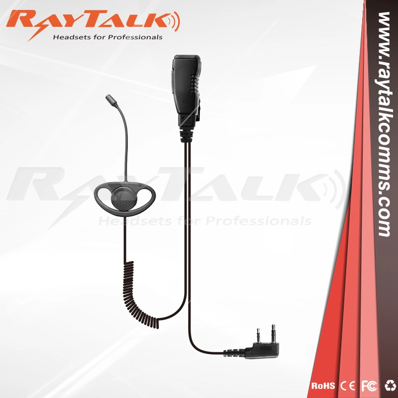 D Shape Ear Hook Earpiece with Boom-Microphone Headset for Hytera Tc700 Tc500 etc.