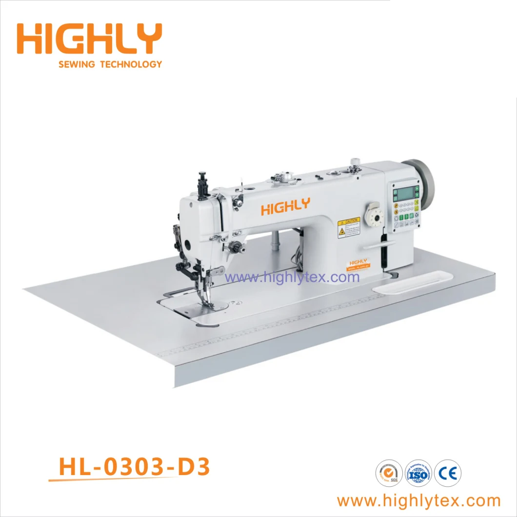 Direct Drive Computerized Top & Bottom Compound Feed Heavy Duty Lockstitch Sewing Machine
