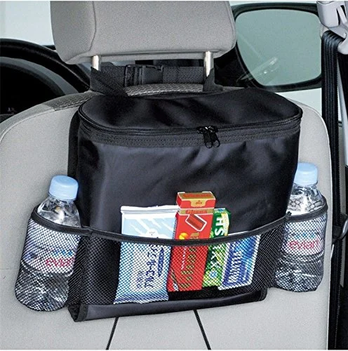Auto Seat Back Organizer Multi-Pocket Travel Storage Insulated Cooler Bag
