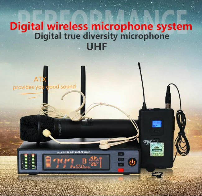ATX100/Wl93 Lavalier UHF True Diversity Digital Single Channel Wireless Microphone