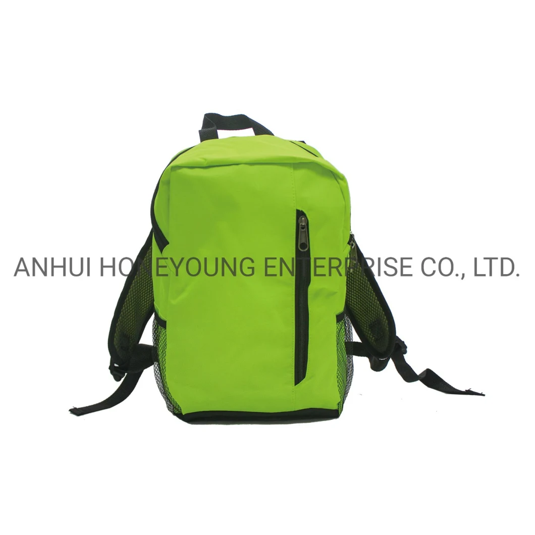 600d Fashion Mixed Color Front Pocket Side Mesh Pocket Light Good Quality Outdoor Teenager Backpack