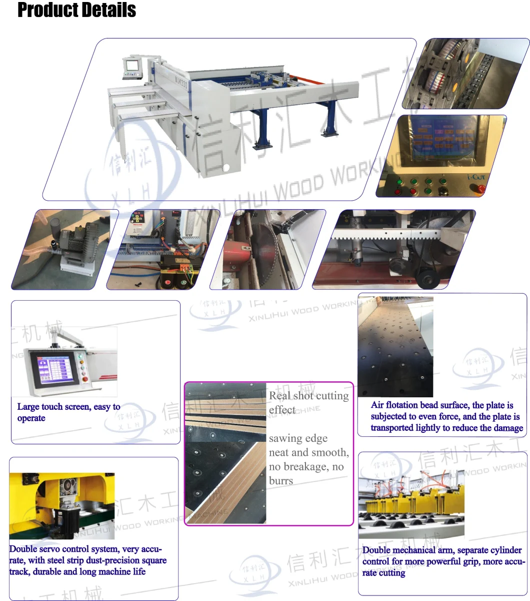 Wood Sliding Table Computer Panel Saw Machine/ Computer Controlled Horizontal Panel Saw Low Energy Consumption