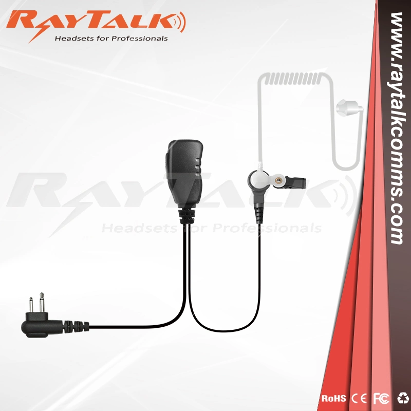 Two-Wire Microphone Earpiece for Motorola Two-Way 2-Pin Radios Dp1400