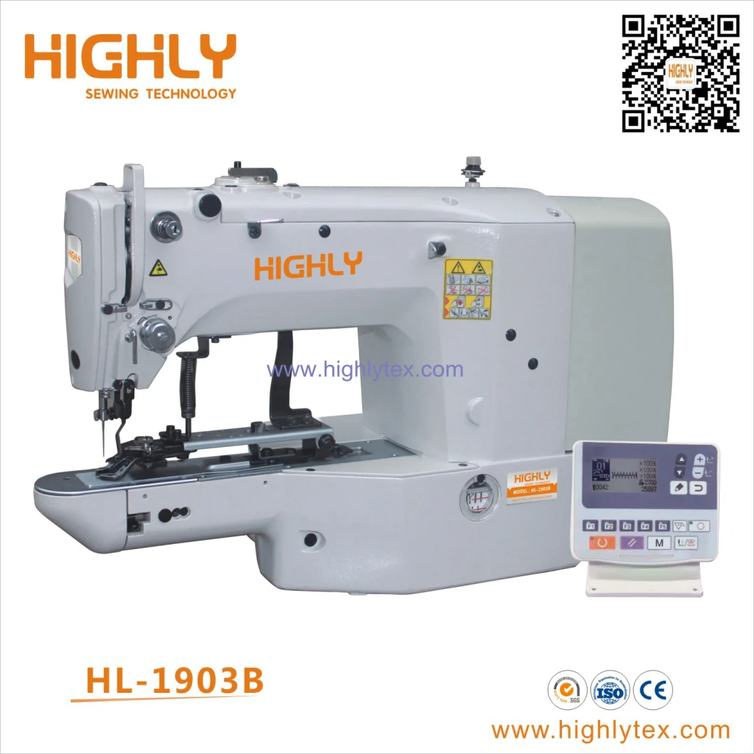 High Speed Electronic Button Attaching Sewing Machine