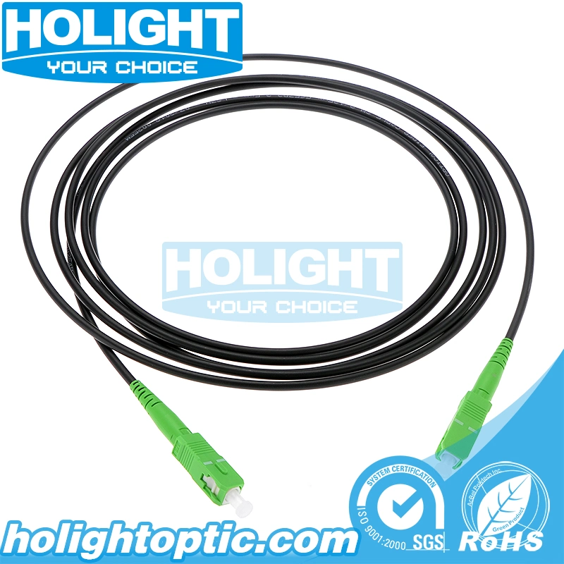Sc APC Sx 3.5mm Patch Cable Black Cable Fibra Optica Sc APC
