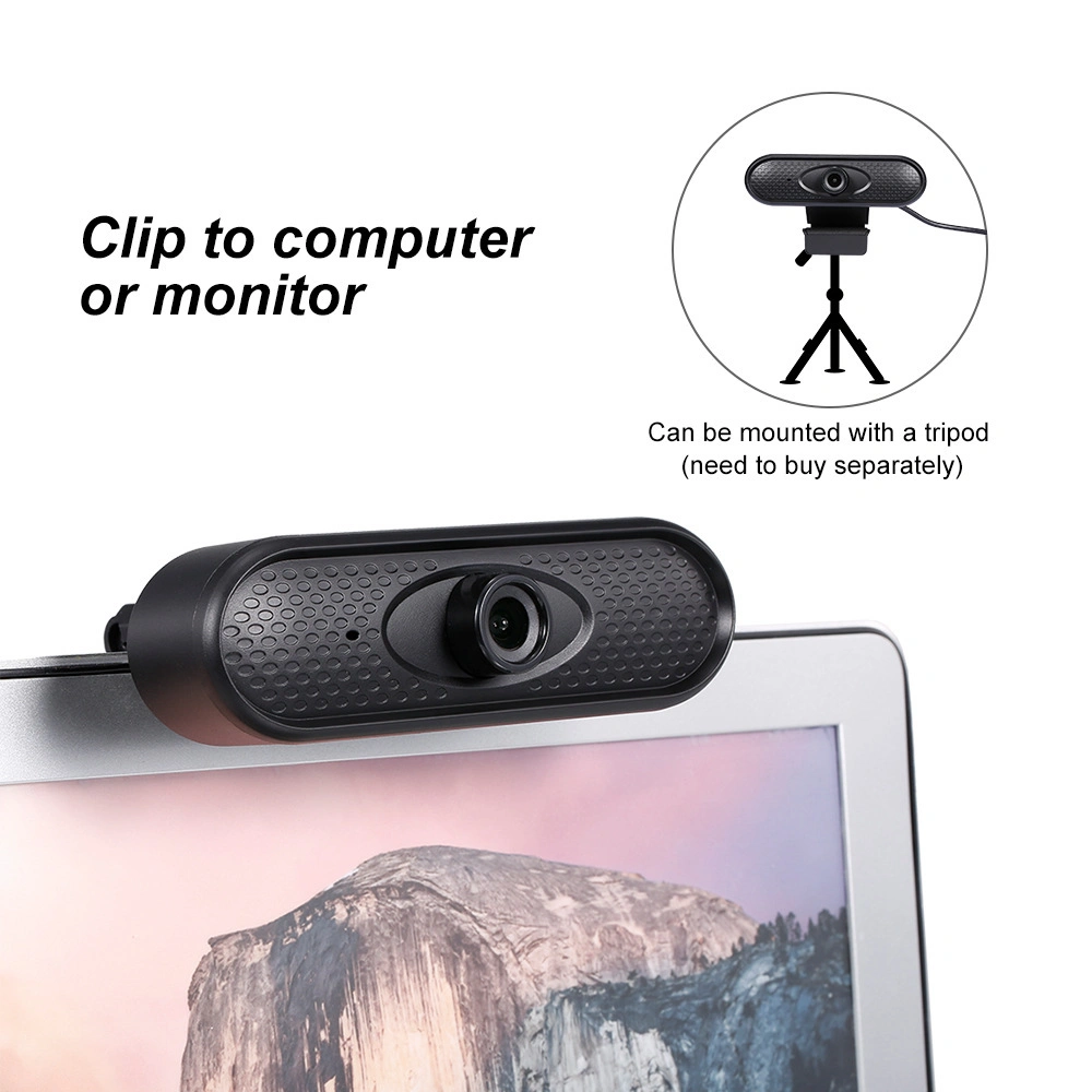 USB Webcam Computer PC Camera with Microphone 1080P Video Support 2