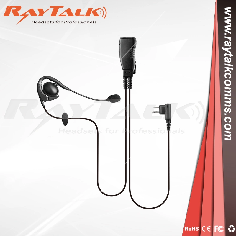 D Shape Ear Hook Earpiece with Boom-Microphone Headset for Hytera Tc700 Tc500 etc.