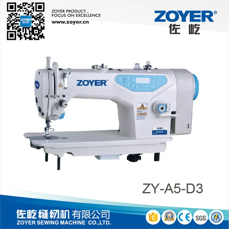 Hot Selling Zy-A5-D3 Zoyer Speaking Direct Drive Auto Trimmer High Speed Flat Sewing Machine