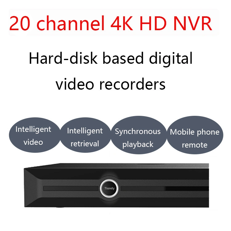 4K Mobile CCTV Camera NVR 20CH 8HDD Face Recognition Smart Network Video Recording