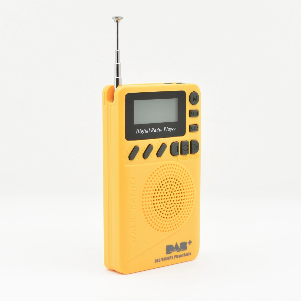 Pocket DAB Digital Radio with MP3 DAB/DAB+ Receiver Bandiii: 170-240MHz FM: 87.5-108MHz TF MP3 Playerlcd Display Sleep Time Setting Preset Station Setting