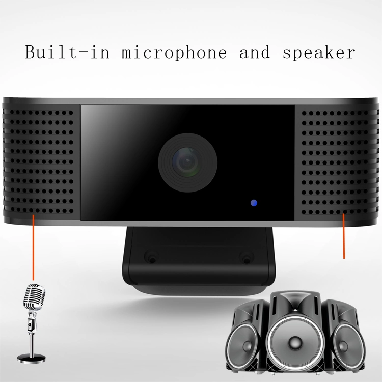 New USB Webcam Computer PC Camera with Microphone and Speaker of 1080P Video Support