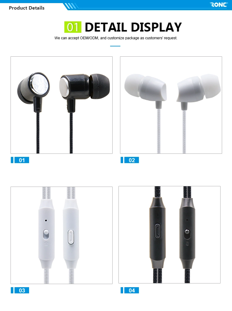 Microphone Stereo Headphones Earbuds with Mic and Volume Control for iPhone Samsung