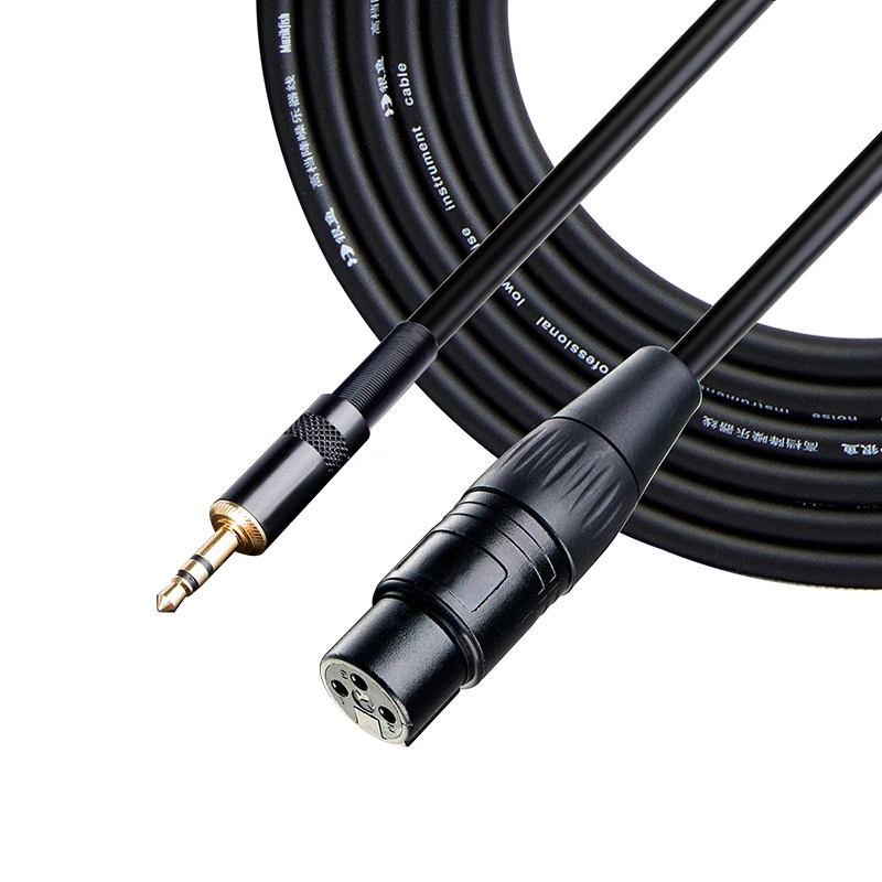 Camcorder Camera Low Noise Male to Female 3.5mm to XLR Microphone Cable for Condenser Microphone