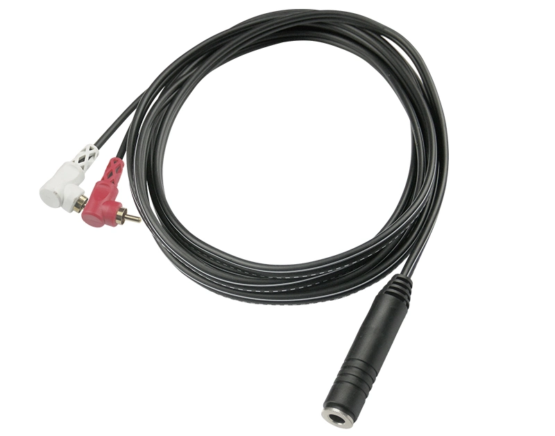 AV Cable RCA with Audio Connector 6.35 Trs Female to 2 X RCA Plug Elbow (FAC10)