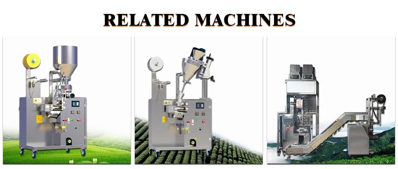 Automatic Double Tea Envelope Small Sachet Tea Bag Packaging Packing Machine with String and Tag
