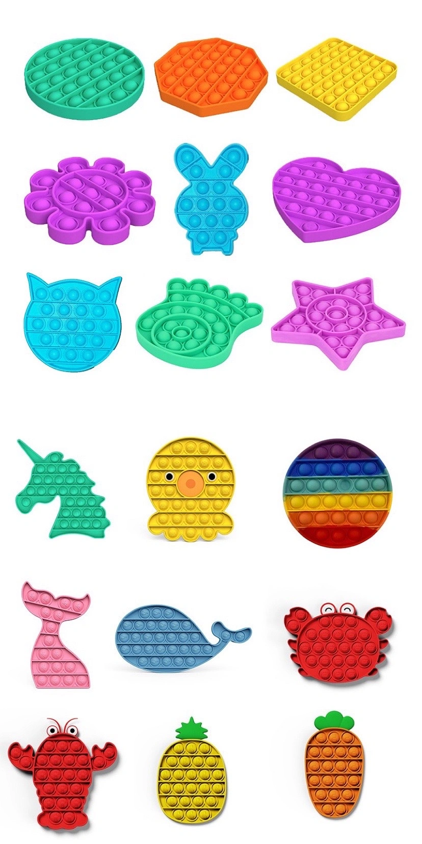 Push Pop Bubble Fidget Sensory Toy Autism Educational Toys Push Pop Pop Bubble Toys