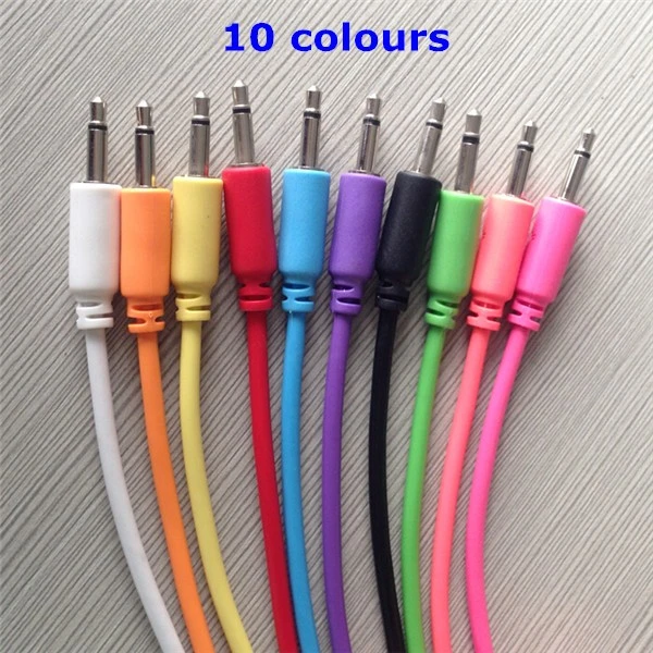 Colorful 3.5mm Stereo Mono Audio Cable 3.5mm Mono Patch Cable
