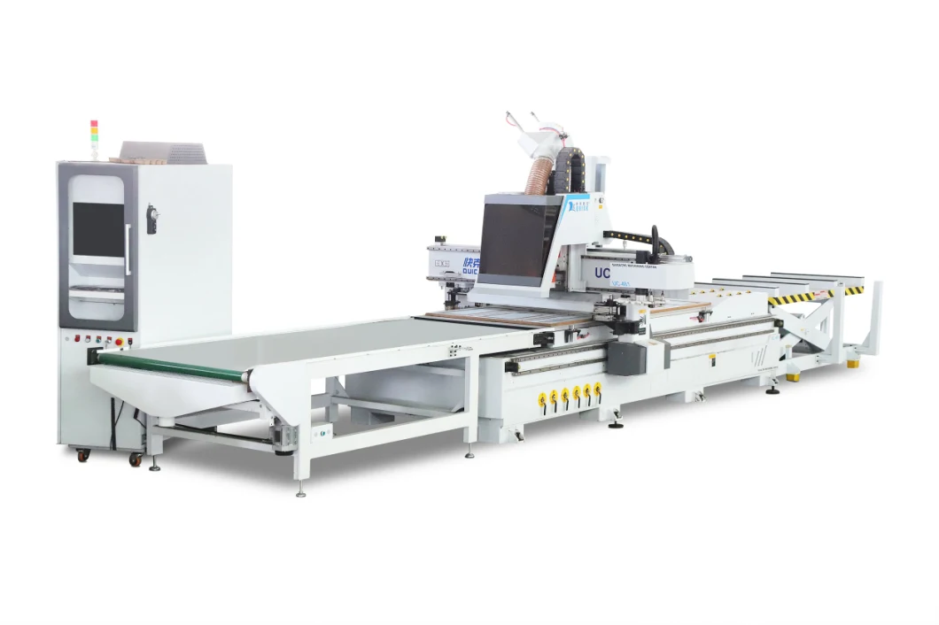 UC-481 Automatic Woodworking CNC Router with Feeding Table and out Feeding Table