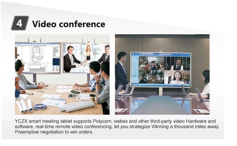 E-Fluence 32'' Interactive Digital Meeting Panel Whiteboard Smart Board Interactive Display with Camera & Microphone for Conference Education Training