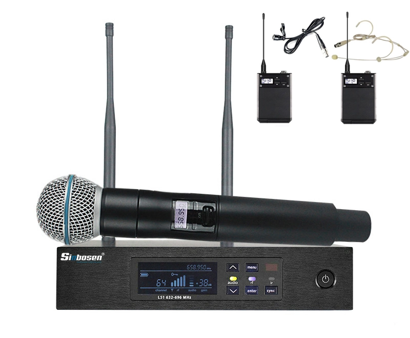 Professional UHF Wireless Microphone System Qlxd4 Karaoke Wireless Microphone
