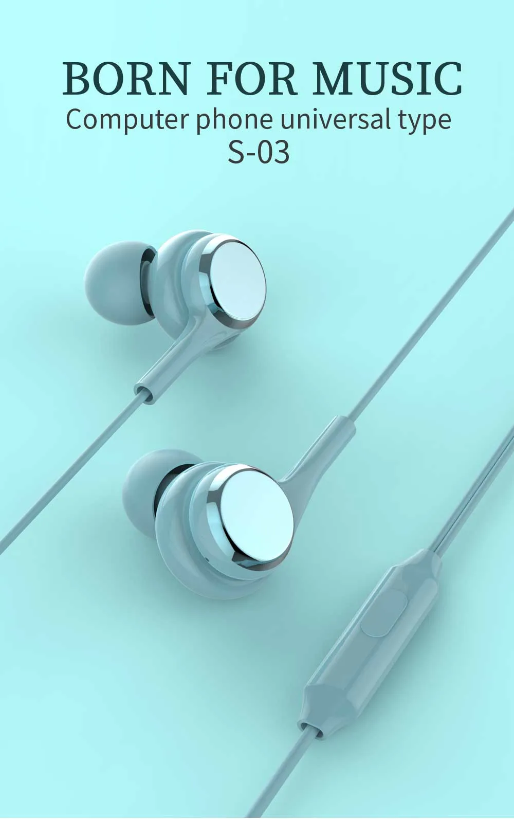 Super Bass 3.5mm Earbud with Microphone for iPhone and Android