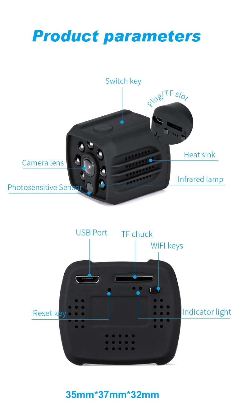 Security WiFi IP Camera 1080P HD Mini CCTV Camera Wireless Night Vision Smart Home Video Camera