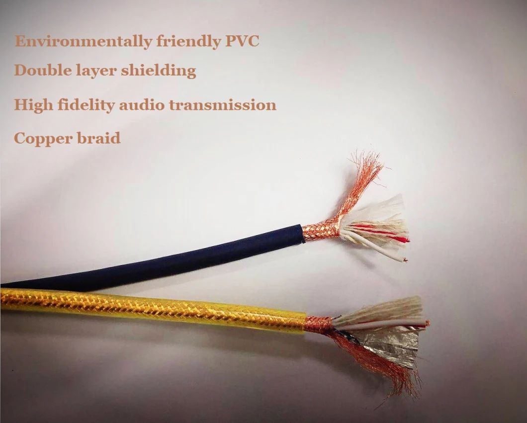 Microphone Cable, Audio Cable, Flexible/Transparent/Frosted Cover, Knit, Aluminum Foil Shield