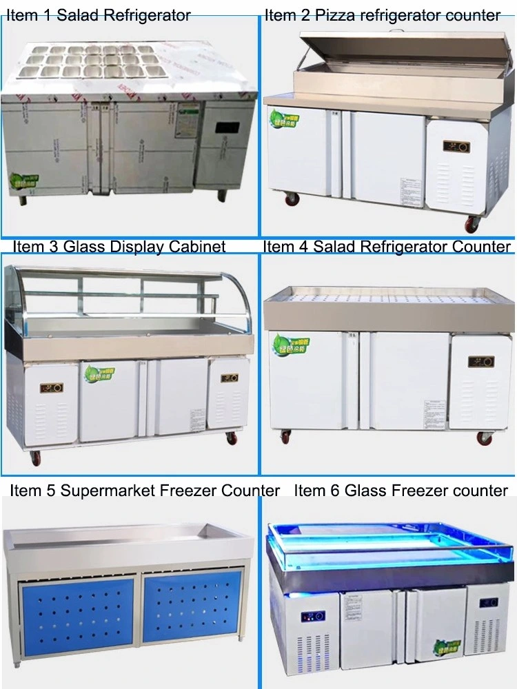 OEM Service Salad Bar 2 Doors Fruit Table Top Display Refrigerator for Fruits and Vegetable