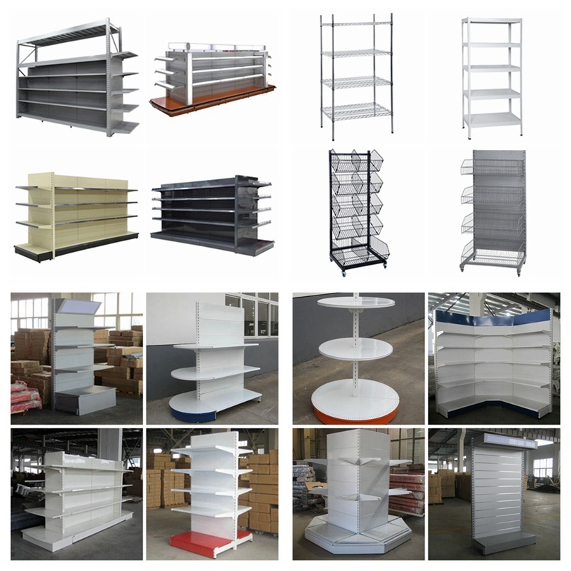 Modern Display Rack Metal Glass Display Shelf Cosmetic Shelf for Supermarket and Stores