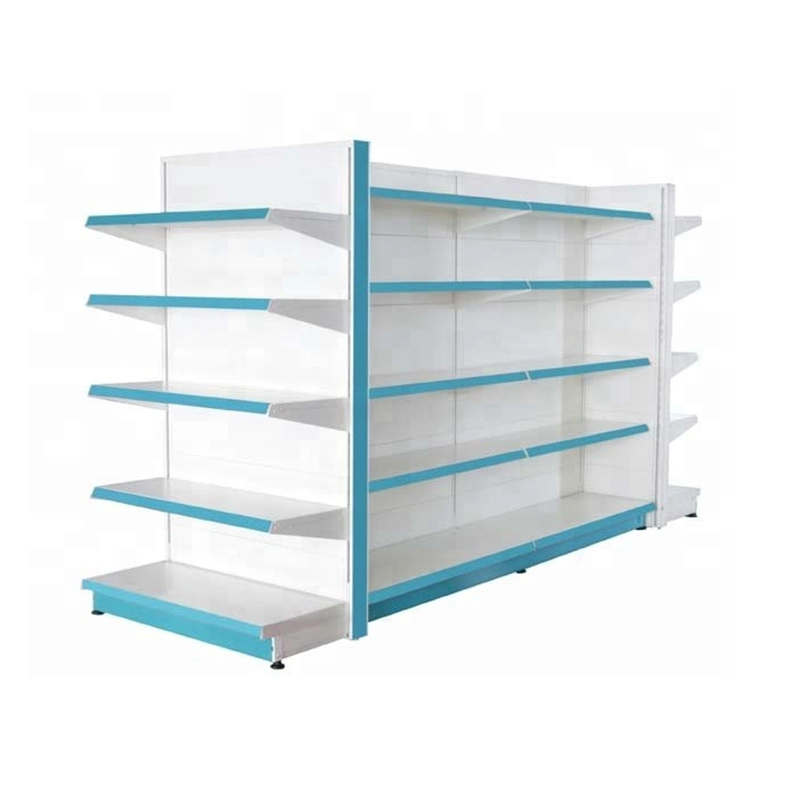 Double Sided Supermarket Rack Durable Supermarket Equipment Shelf
