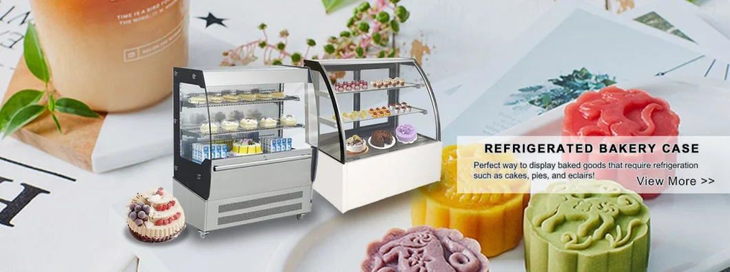 Smeta 201L 2 Layer Shelf Countertop Commercial Refrigeration Showcase