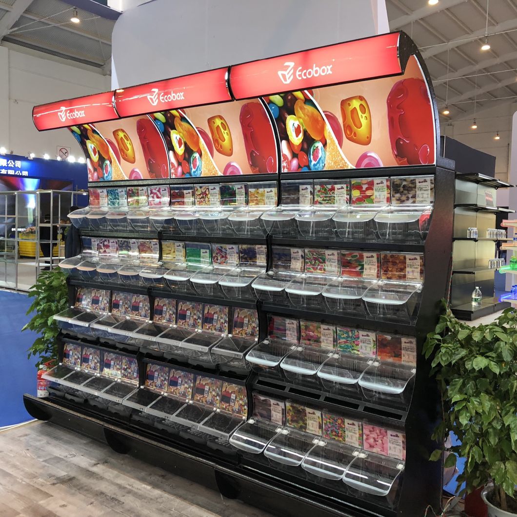 Supermarket and Candy Store Gondola Racks Bulk Dry Cereal Candy Shelf