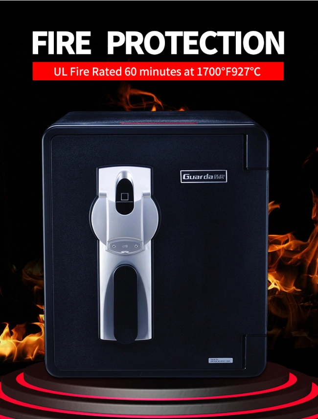 OEM Wholesale Biometric Fireproof File Cabinets Waterproof Safes with 1 Adjustable Shelf