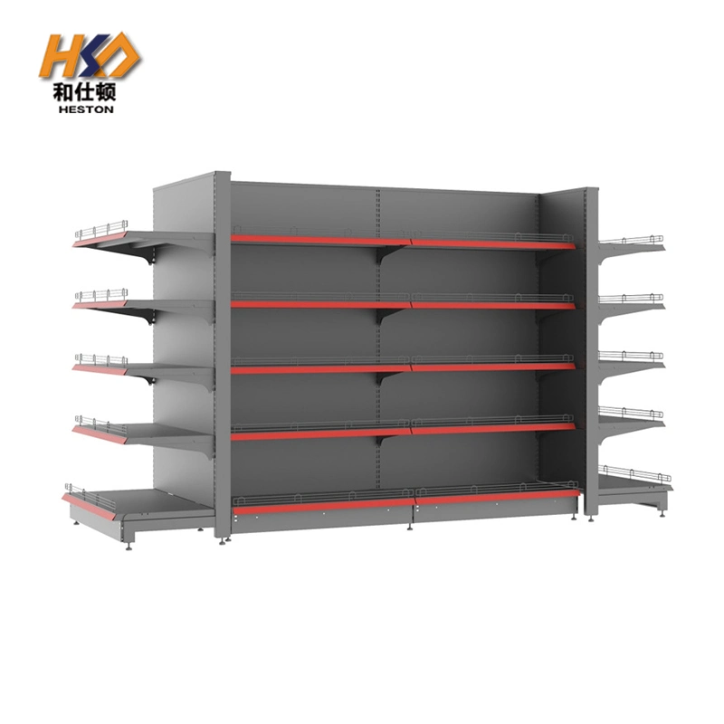 Wooden and Metal Racks Gondola Display Shelves for Retail Stores