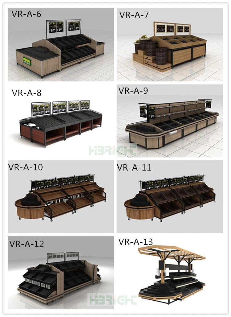 Supermarket Display Rack and Shelving for Vegetables