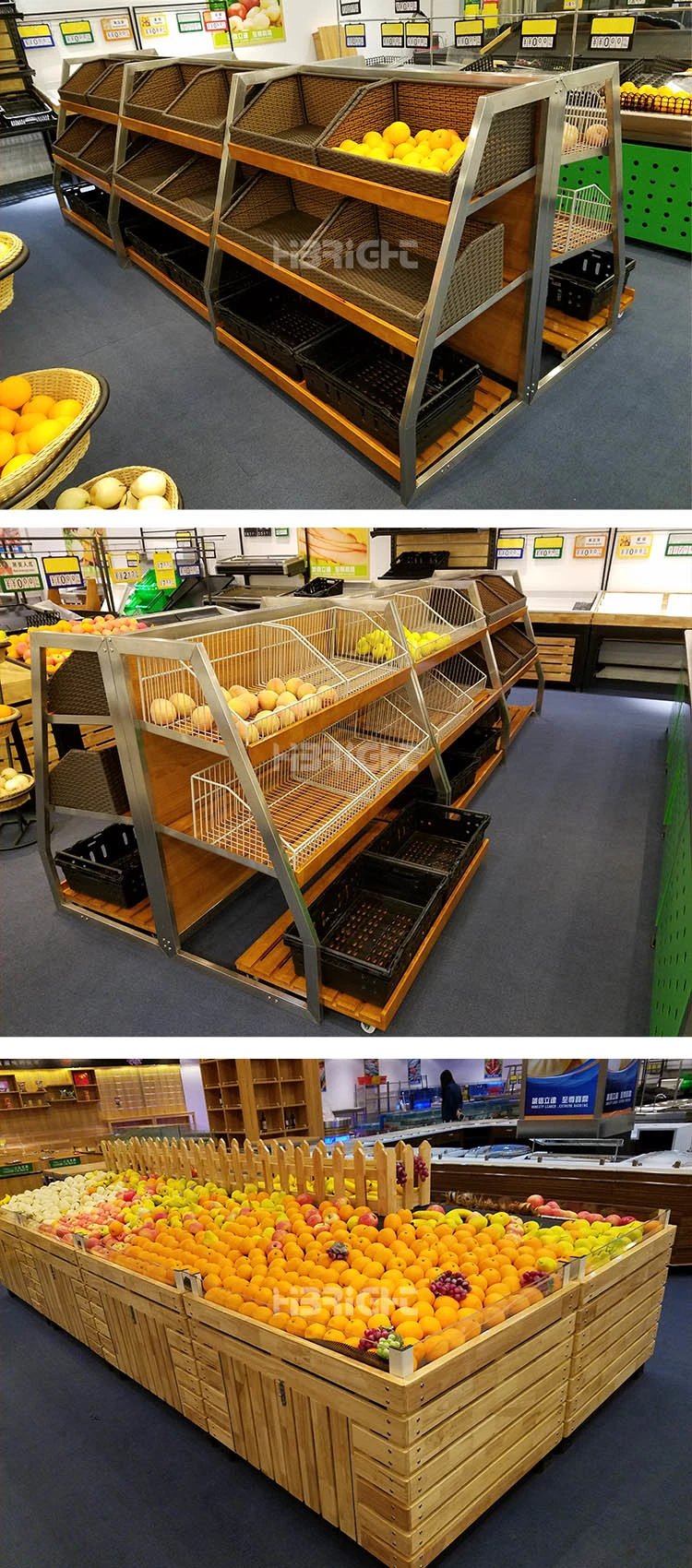 Supermarket Storage Fruit and Vegetable Display Shelf
