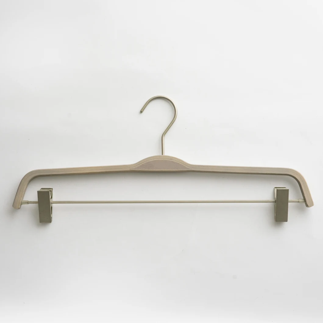 Hanger Supermarket Display Pants Rack Wooden Pants Rack Simple Style Clothes Rack with Drying Rod