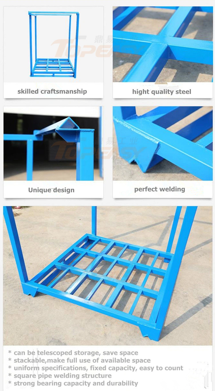 Customized Manufacture Portable Nestainer Rack Storage Stacking Pallet Frames Rack Factory Sell Cargo Storage Nestainer Rack