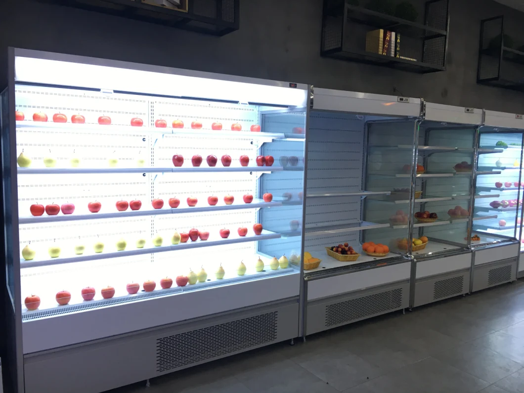 Fruits and Vegetable Display Refrigerator Commercial Display Cooler Open Chiller for Supermarket