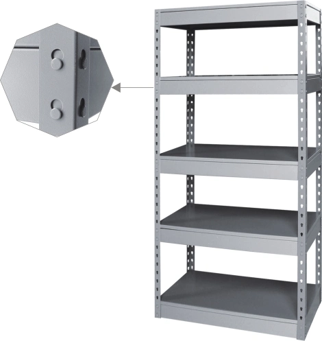Steel Metal Heavy Supermarket/Warehouse Display Adjustable Rivet Rack Shelving