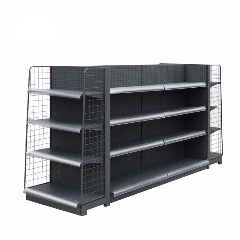 Store Shop Advertising Racks Metal Supermarket Shelf Display Gondola