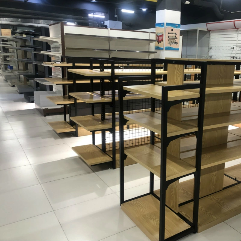 New Design Attractive Gondola Supermarket Wooden Shelf