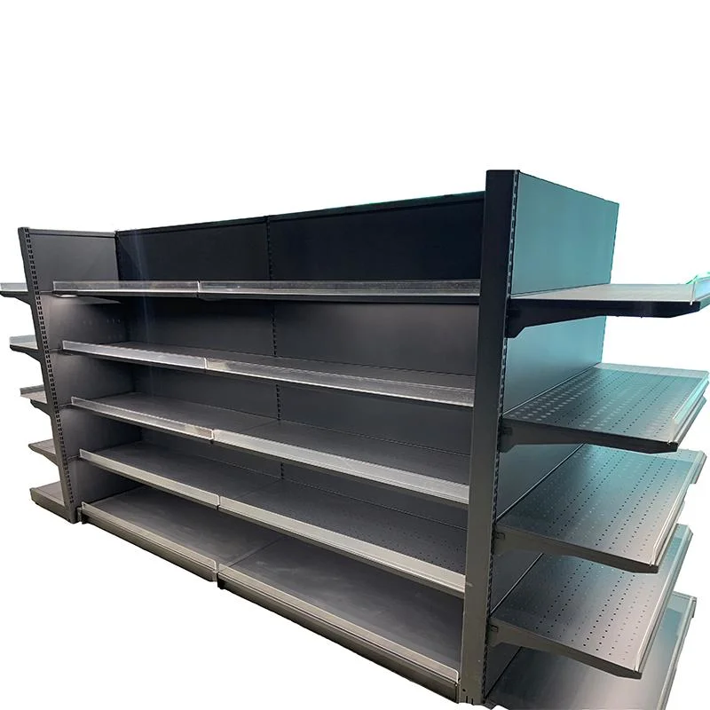 Double-Side Supermarket Shelf Wholesale Shop Equipment New Design Gondola Rack