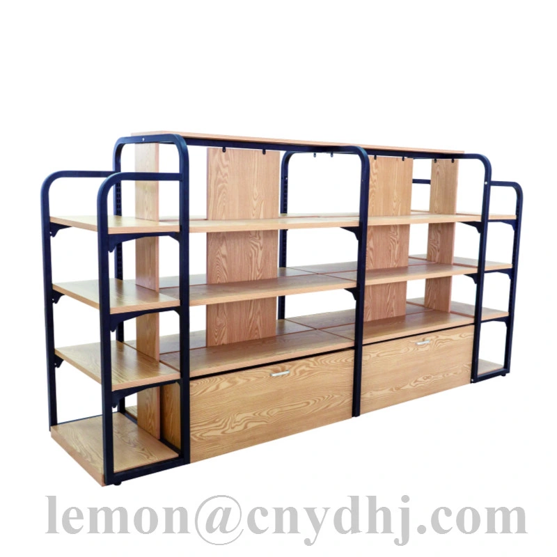 Customized Supermarket Shelves Wood Medicine Display Shelf, Display Racks for Pharmacy
