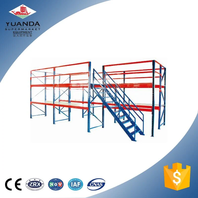 Attic Style Ladder Steel Structure Warehouse Rack Shelf